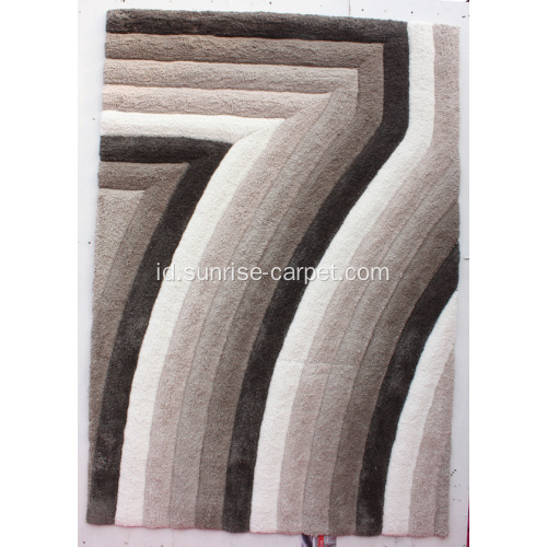 Area Desain 3D Microfiber Rug